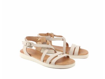 Apple of Eden - IRINA 68.1 - Flat Sandal - Ivory