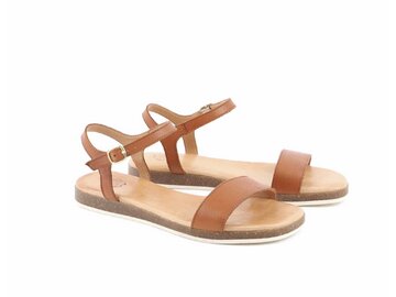 Apple of Eden - ISA 10 - Flat Sandal - Cognac