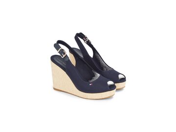 Tommy Hilfiger - Iconic Elena Sling Back Wedge - FW0FW04789/DW6 - Space Blue