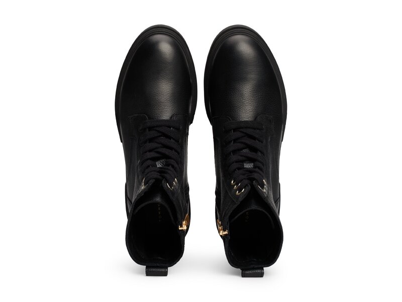 Tommy Hilfiger-BICOLOR LEATHER LACE-UP-Schwarz 