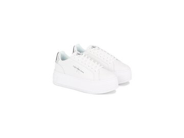 Calvin Klein - BOLD PLATF LOW LACE LTH ML MET - YW0YW0145701V - Weiß