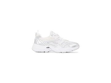 Calvin Klein - RETRO TENNIS LOW LACE MH ML MTL - YW0YW01463/0K9 - Weiß/Silber