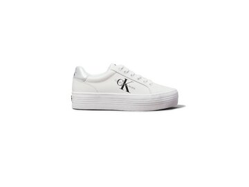 Calvin Klein - VULC FLATFORM LACEUP LTH - YW0YW01474/0K9 - Weiß